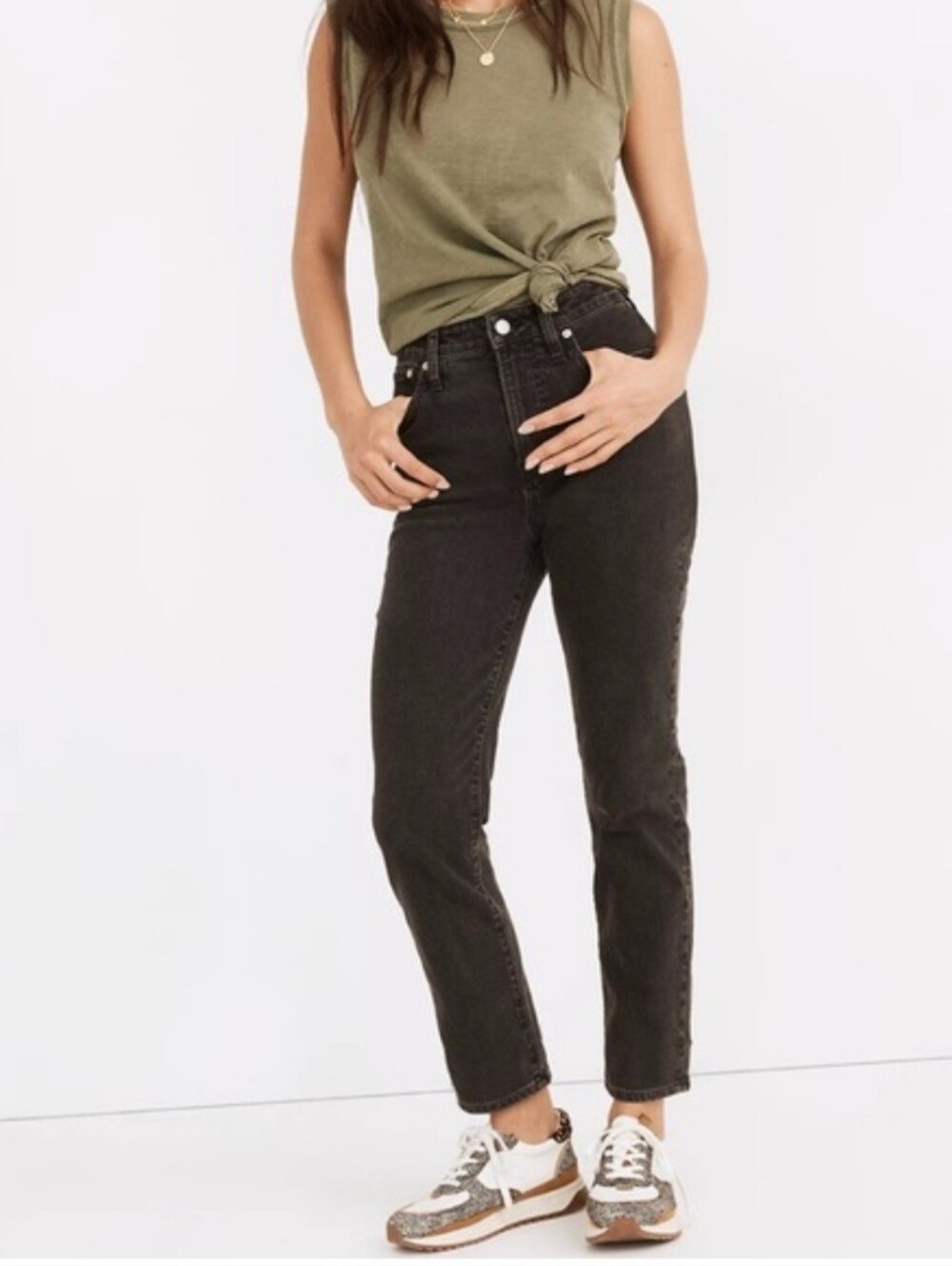 Madewell The Curvy Perfect Vintage Jean in Faded Black Wash